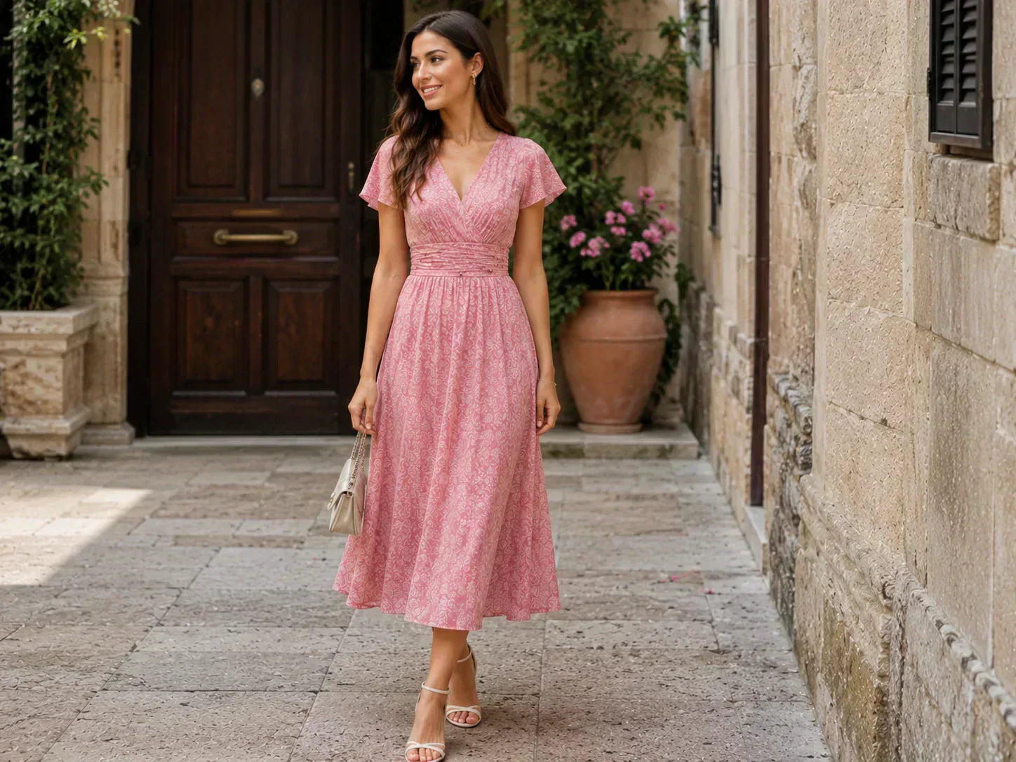 korean style dresses Hot Urban V-Neck Long Dress Korean Fashion Robe Summer Dresses Womens New