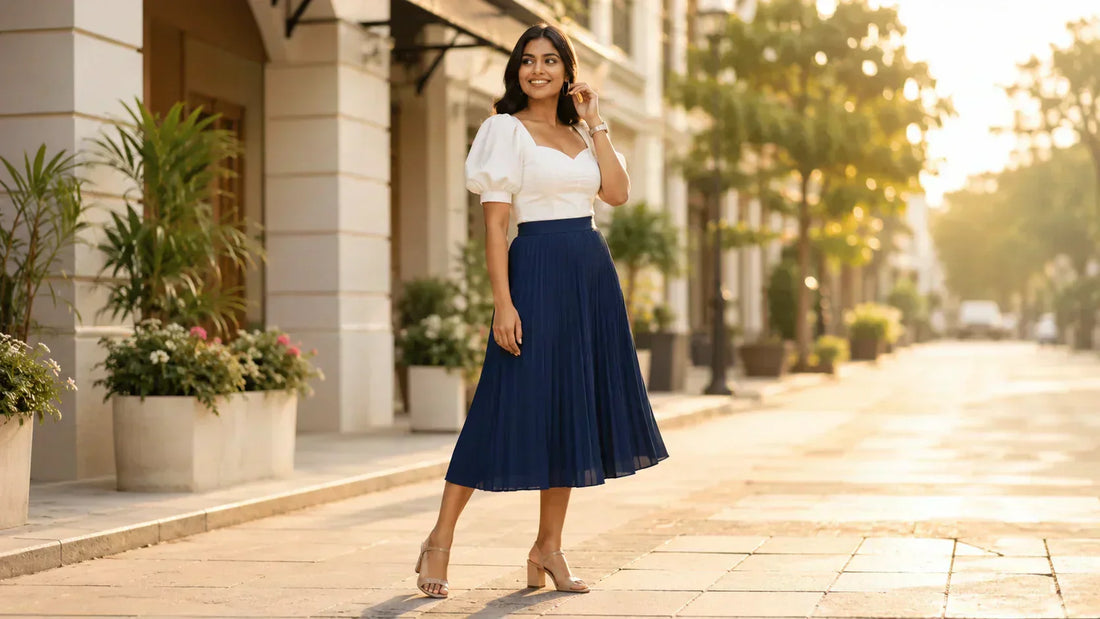 How to Style a Midi Skirt: 7 Outfit Ideas for Indian Women (Office, Brunch, Festival and More)