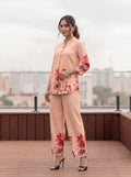 Peach Floral Printed Co-Ord Set