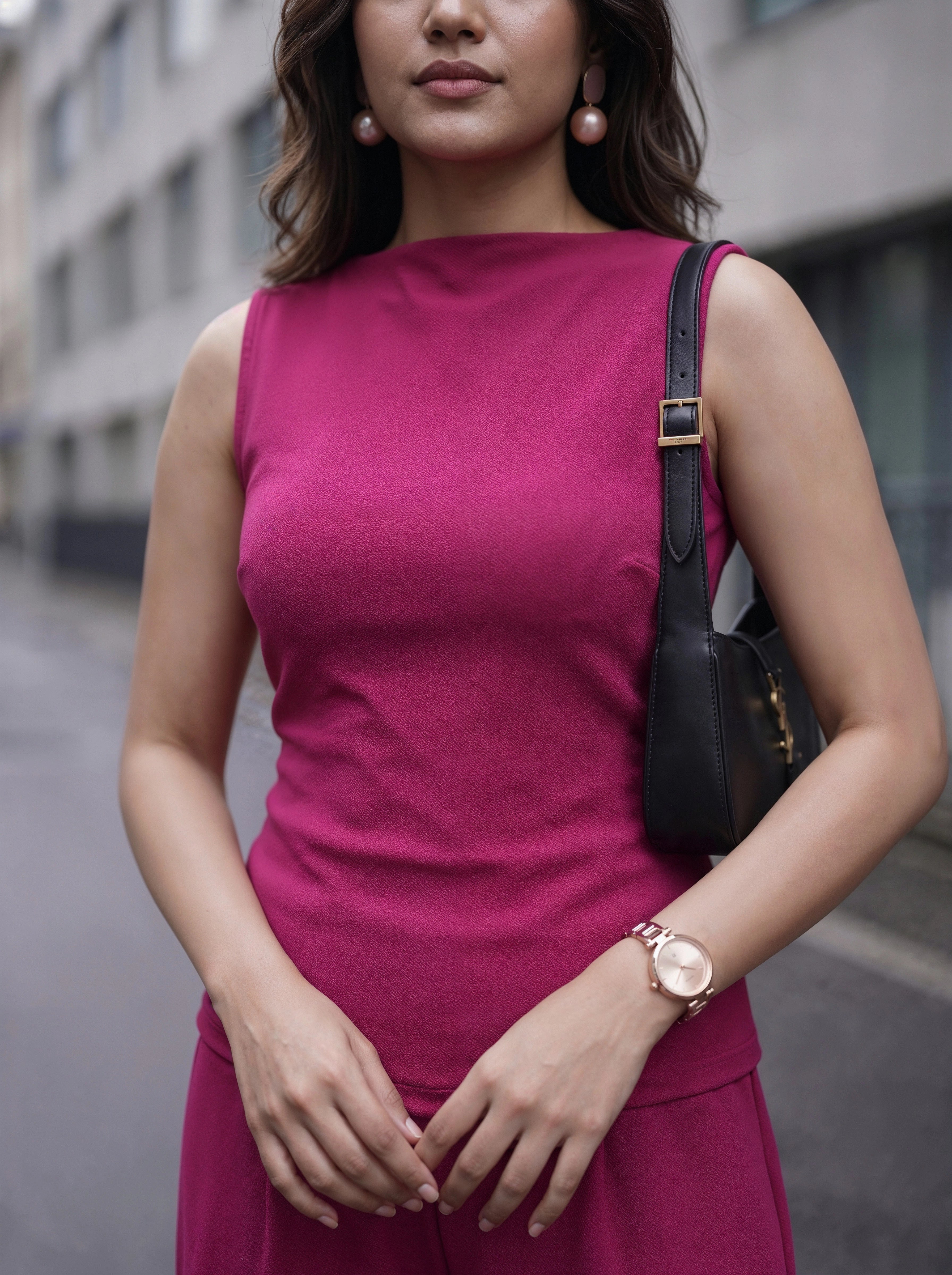Wine Sleeveless Bow Back Co-Ord Set
