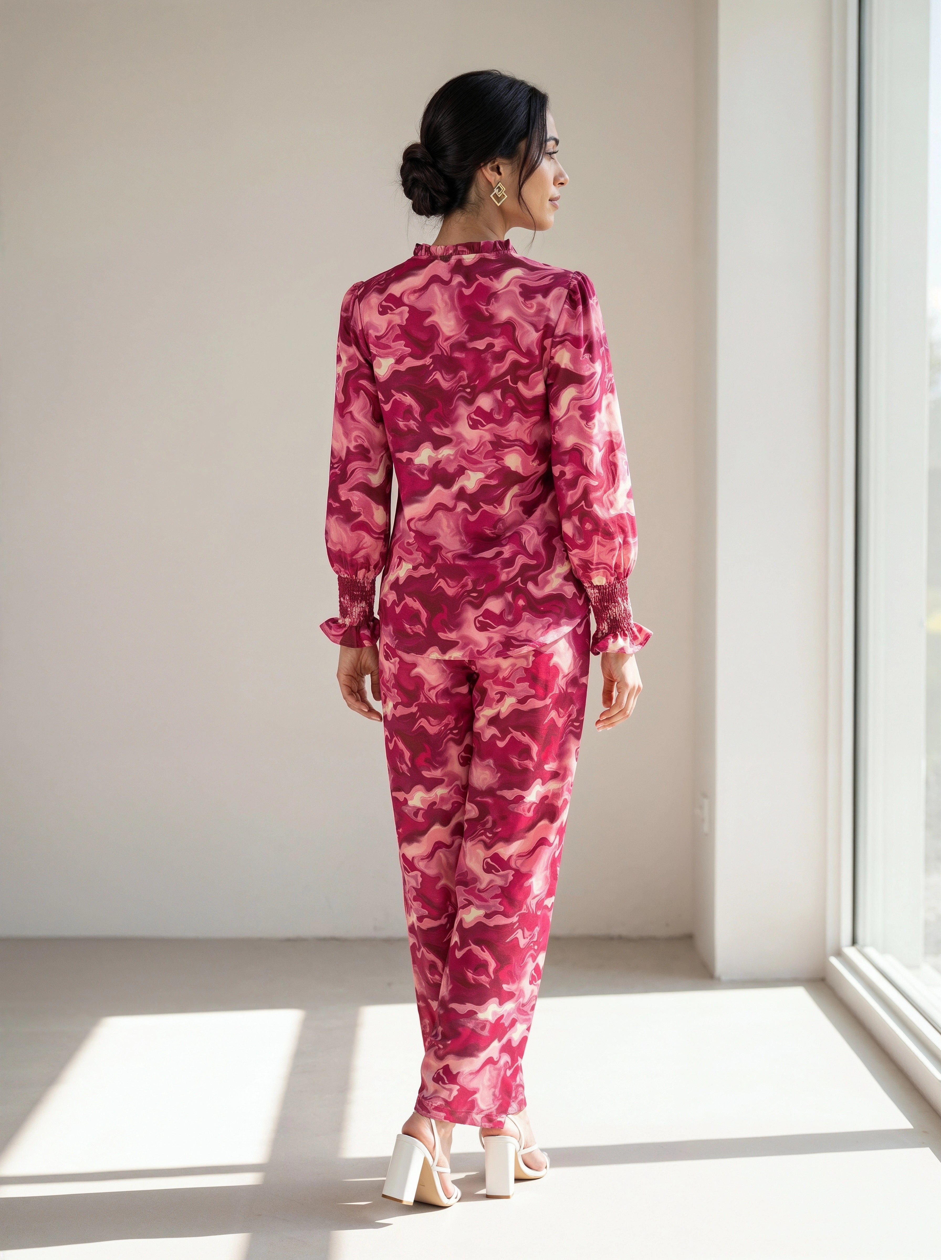 Pink Abstract Printed Co-Ord Set