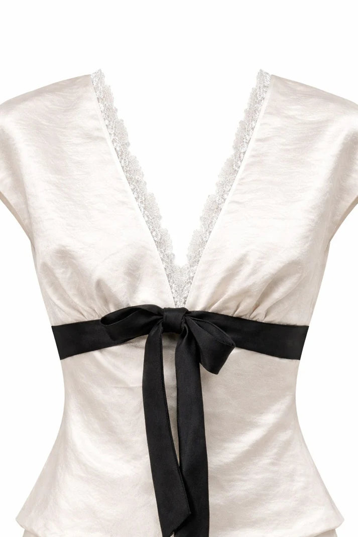 Monochrome Bow Detail Co-Ord Set