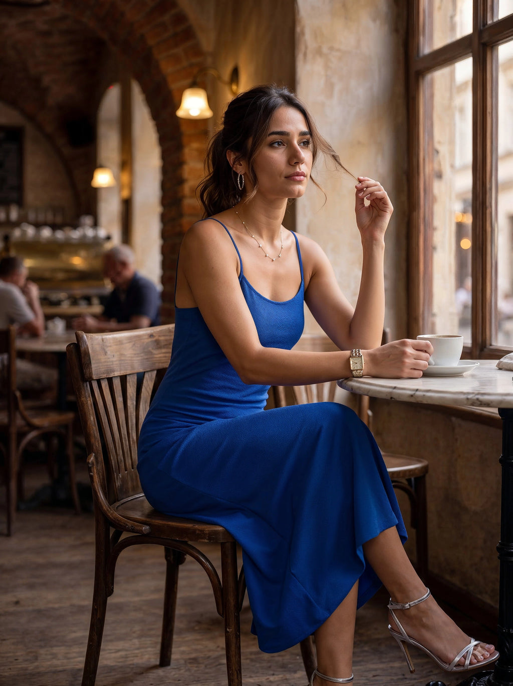 Royal Blue Spaghetti Strap Maxi Dress
