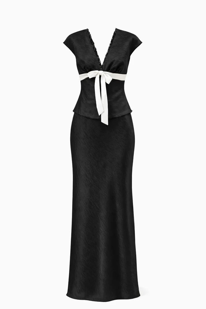 Monochrome Bow Detail Co-Ord Set