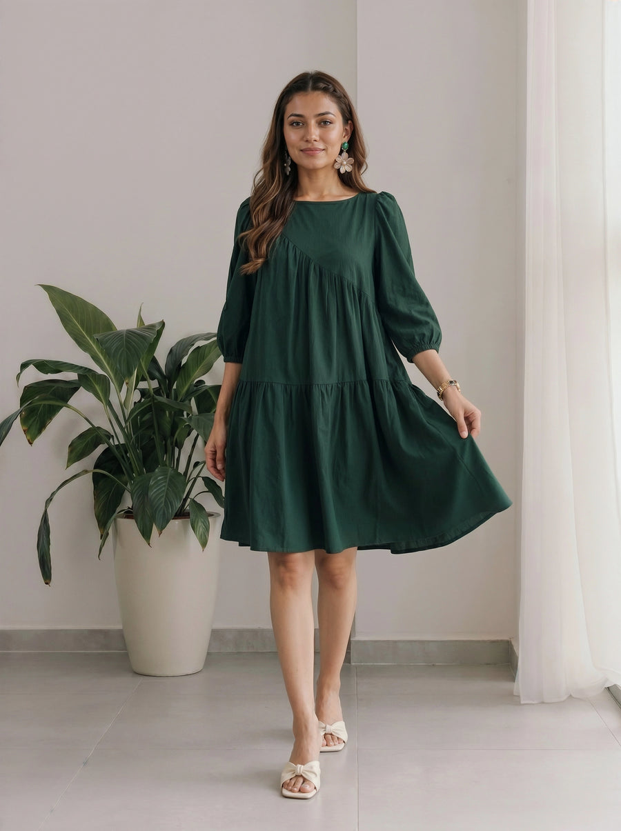 Worn with the Emerald Green Smock Mini Dress