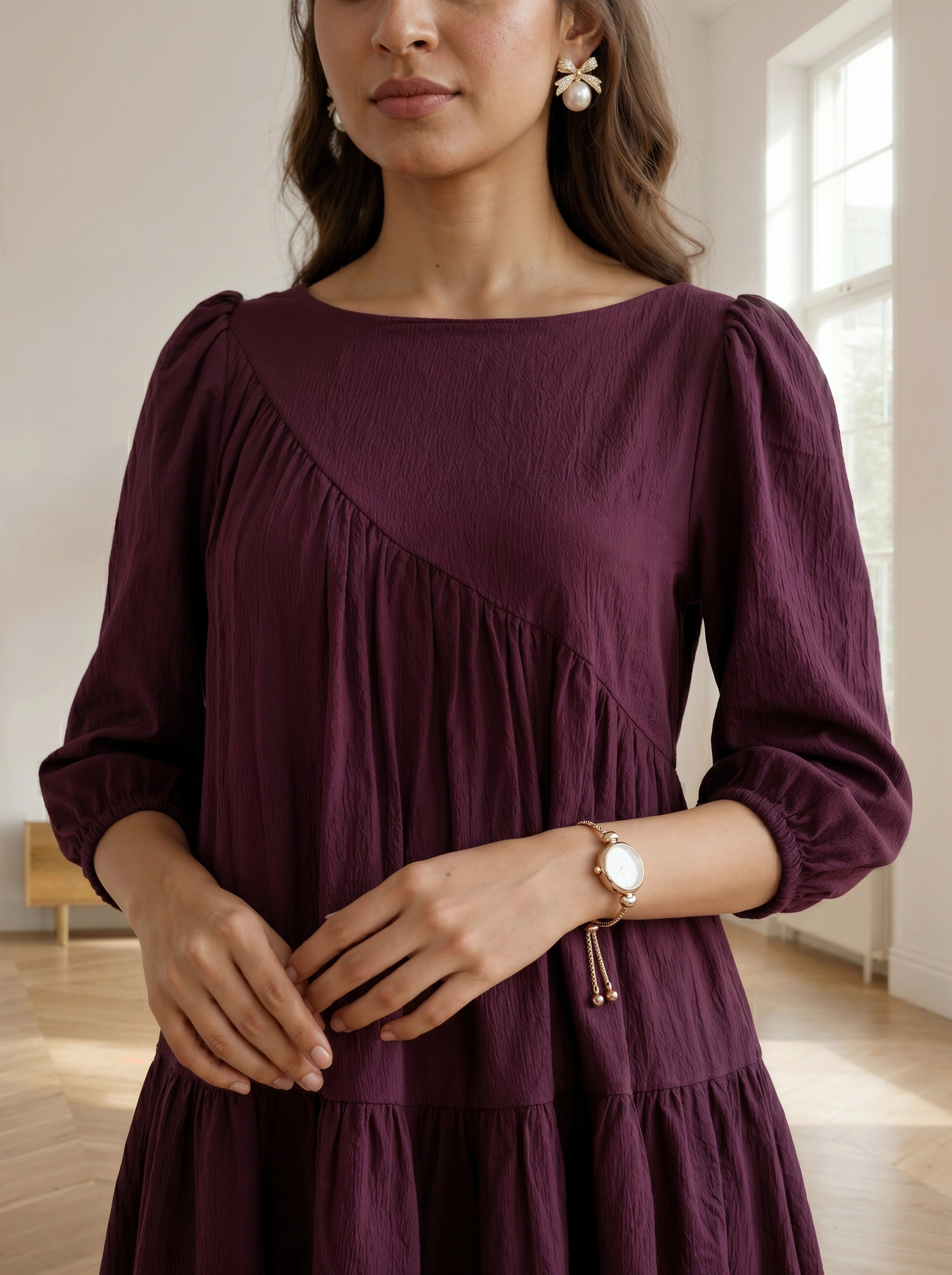purple evermore dress Berry Bloom Layered Overlay Dress for Women EverMore