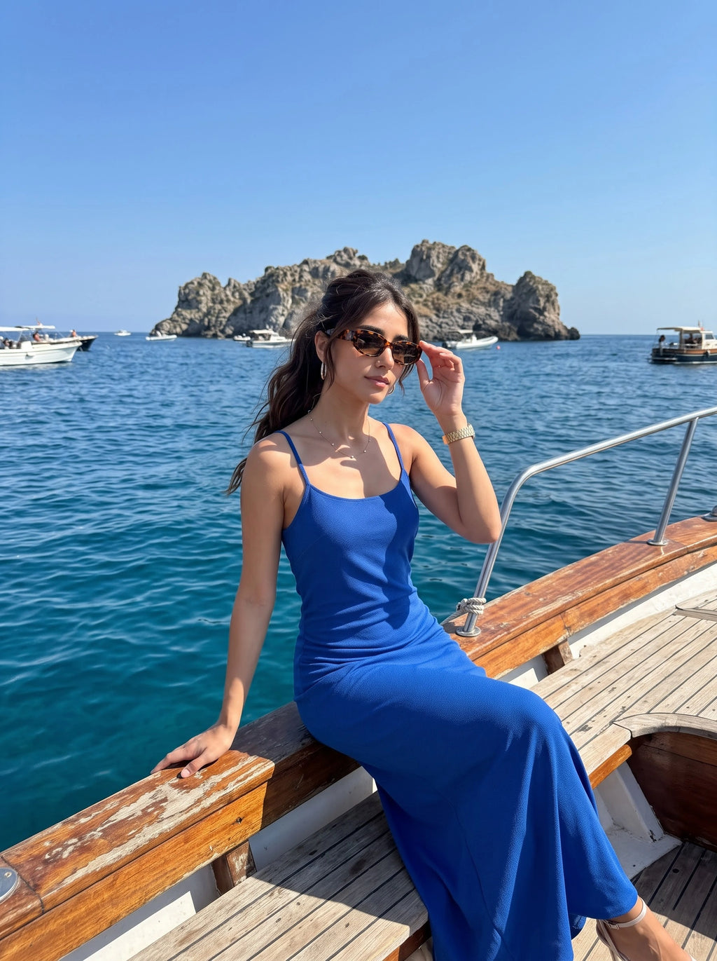 Royal Blue Spaghetti Strap Maxi Dress