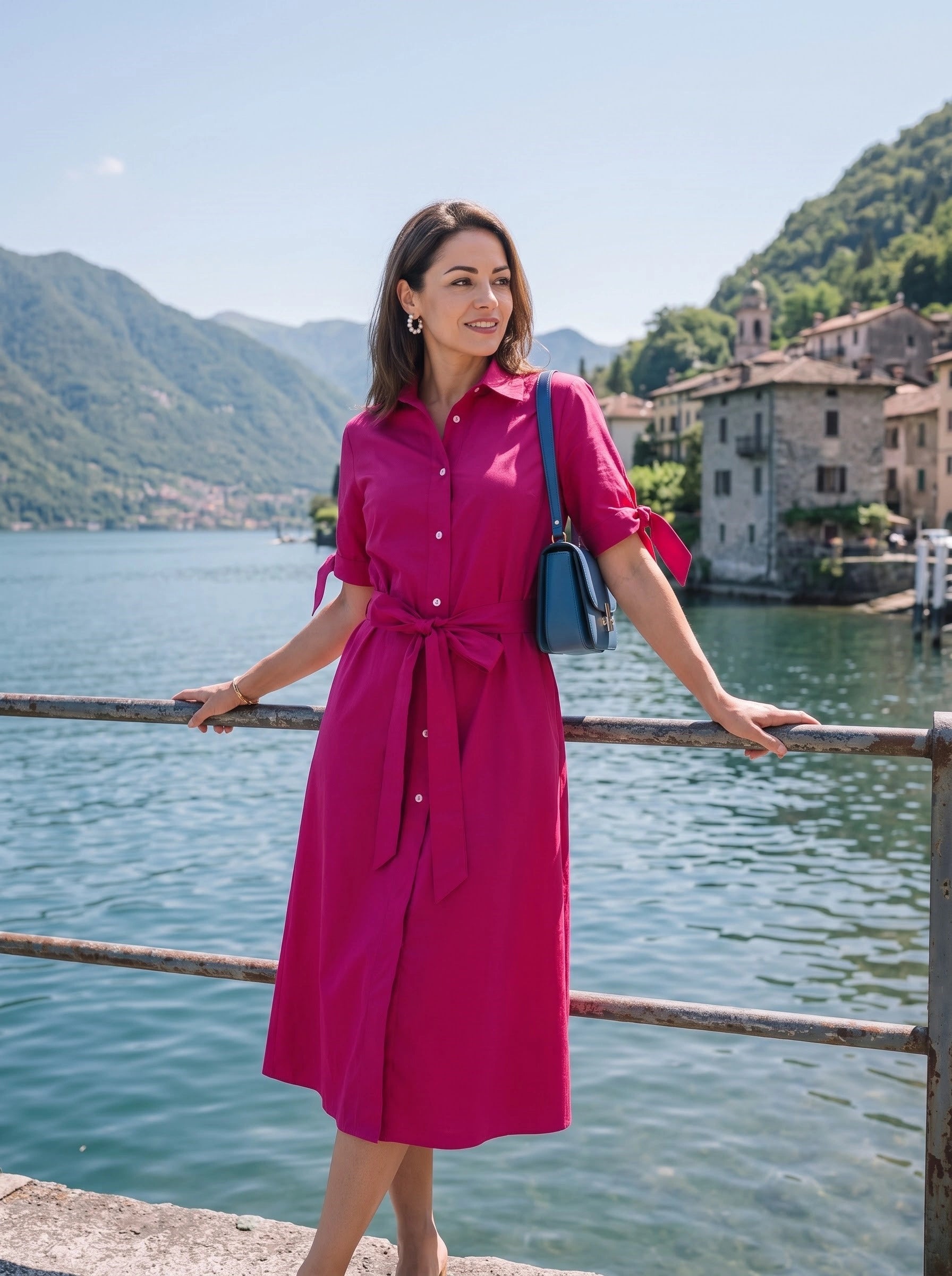 Pink Shirt Dress for Women