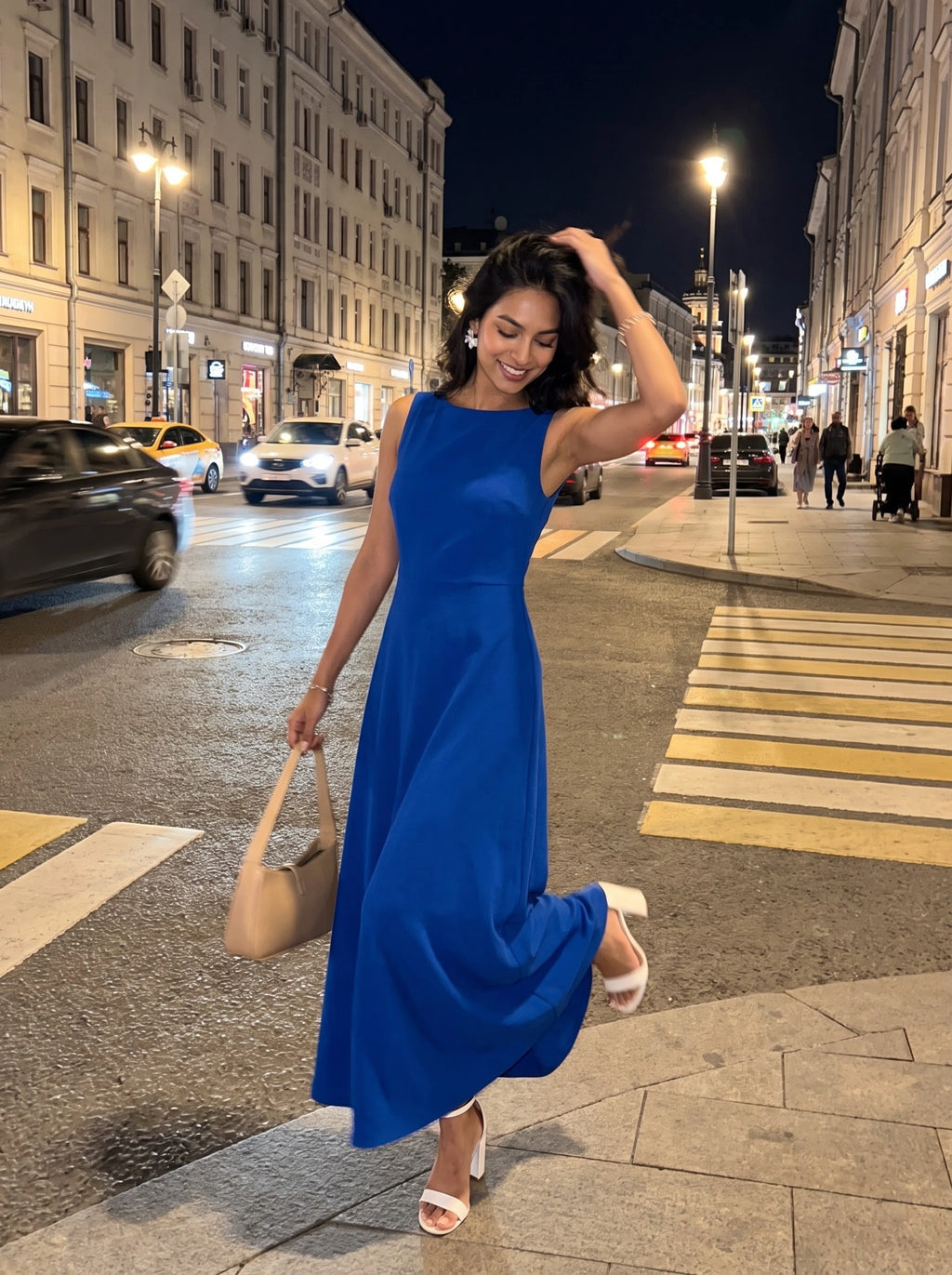 Royal Blue Sleeveless Maxi Dress