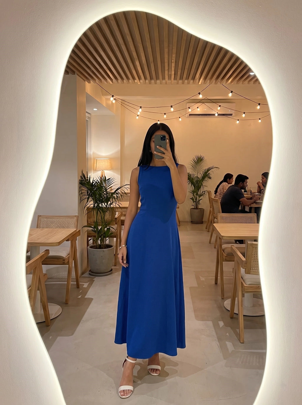 Royal Blue Sleeveless Maxi Dress