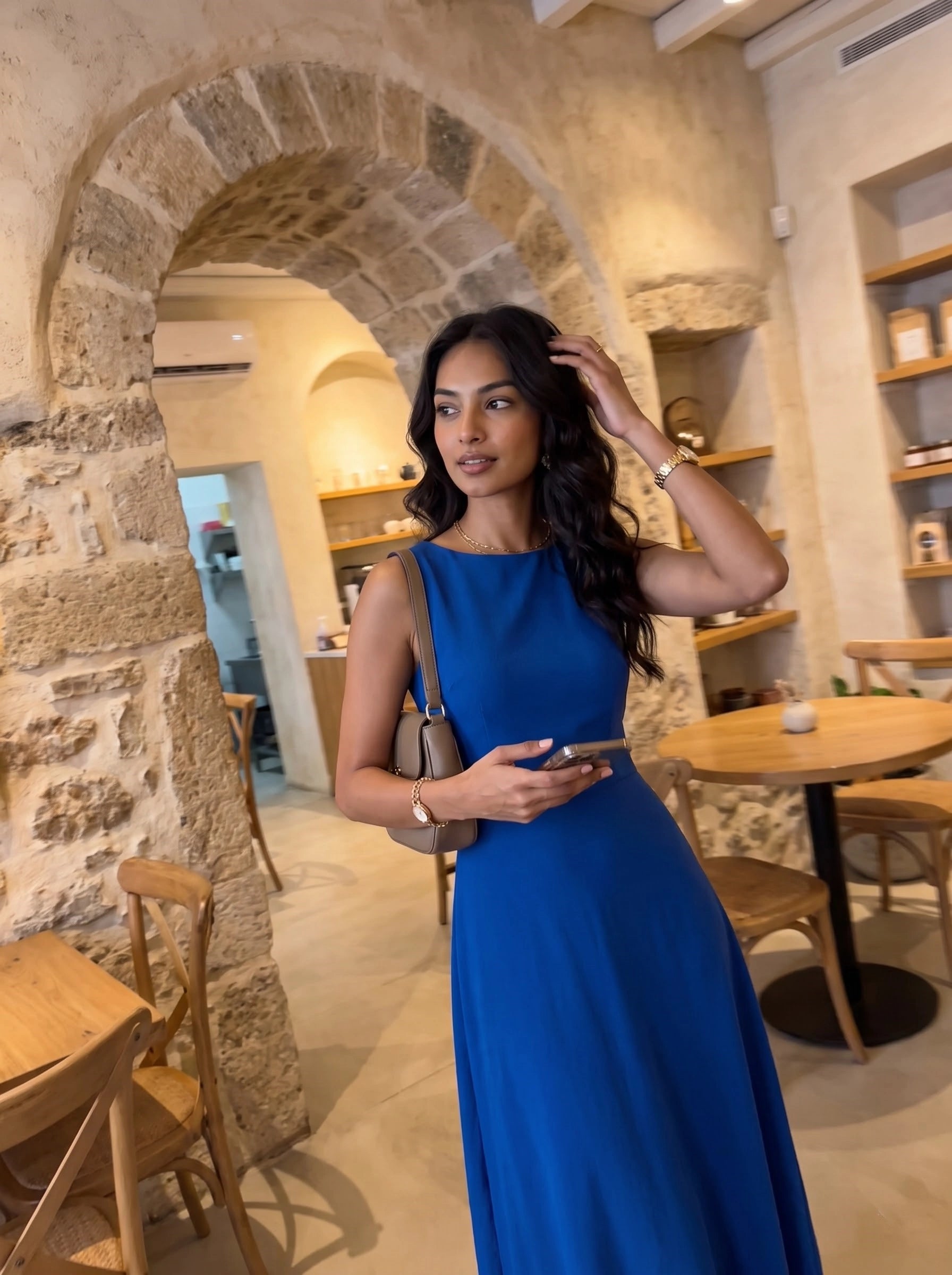 Royal Blue Sleeveless Maxi Dress