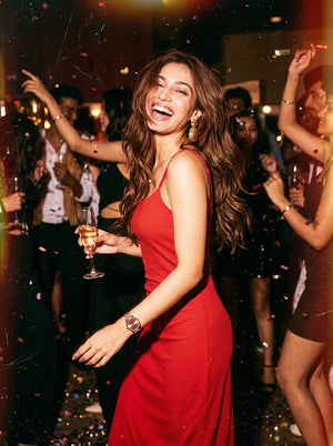 Red Strappy Ruched Maxi Dress